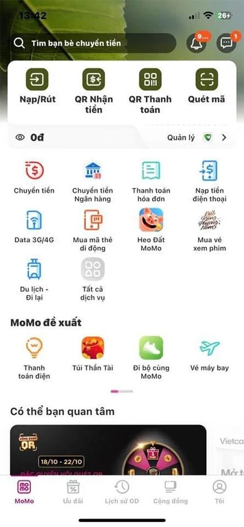 Instruções para corrigir erros da carteira eletrônica MoMo