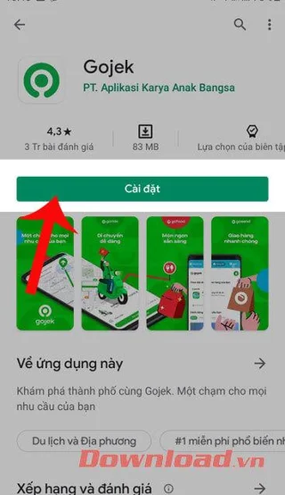 Instruções para instalar e ligar para um carro no Gojek
