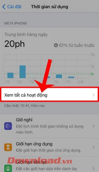 Instrucciones para comprobar las aplicaciones más utilizadas en iPhone