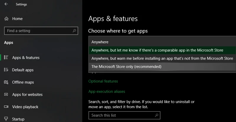 Check Application Installation Settings