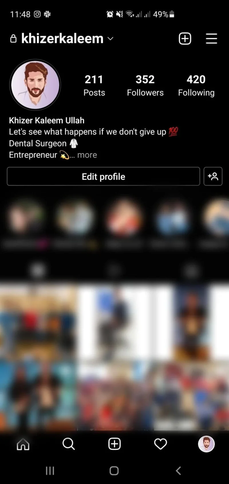 Cara mencari dan mendapatkan link Instagram