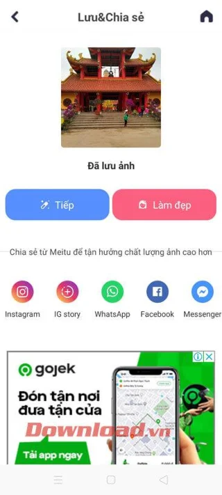 Instruções para excluir pessoas e objetos extras em fotos usando Meitu