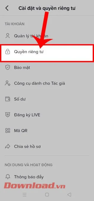 Petunjuk untuk menyembunyikan daftar ikuti di TikTok