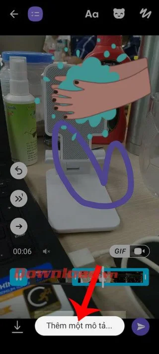 Instruções para criar seu próprio GIF no Viber