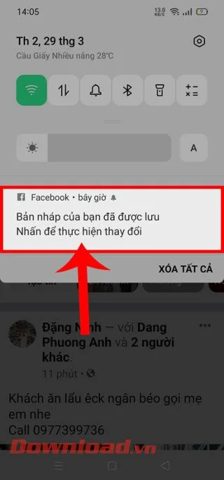 Petunjuk untuk membuat dan mencari draf postingan di Facebook