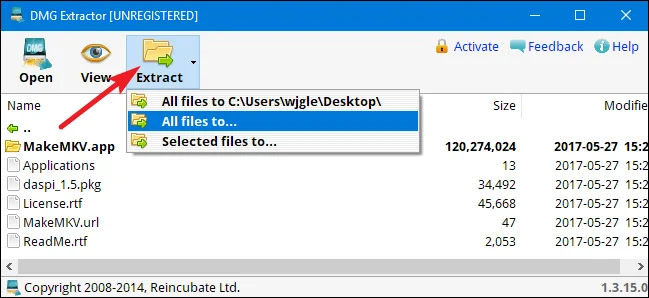How to open DMG files on Windows