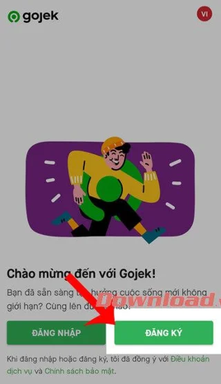 Instruções para instalar e ligar para um carro no Gojek