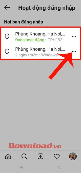 Petunjuk untuk keluar dari akun Instagram dari jarak jauh