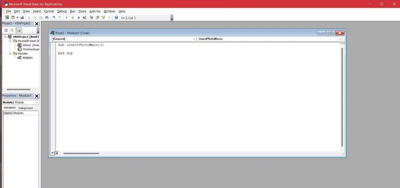 نحوه درج تصویر در سلول با استفاده از VBA در اکسل