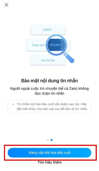 Instruções sobre como criptografar mensagens Zalo