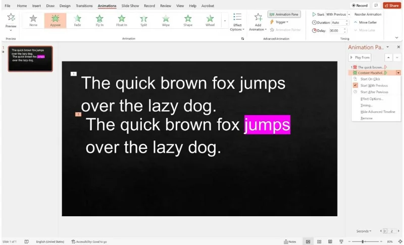 Cara menekankan sebuah kata dalam presentasi di Microsoft PowerPoint