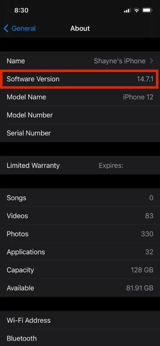 Cómo comprobar la versión de iOS en iPhone
