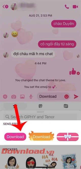 Como usar caixa de presente e efeitos flamejantes no Messenger