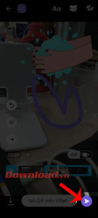 Instruções para criar seu próprio GIF no Viber