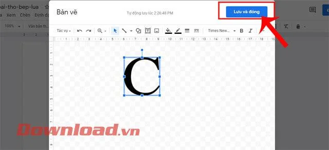 Instruções para escrever a primeira carta grande no Google Docs
