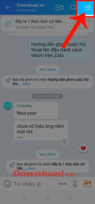 How to block new members from reading old messages on Zalo chat group