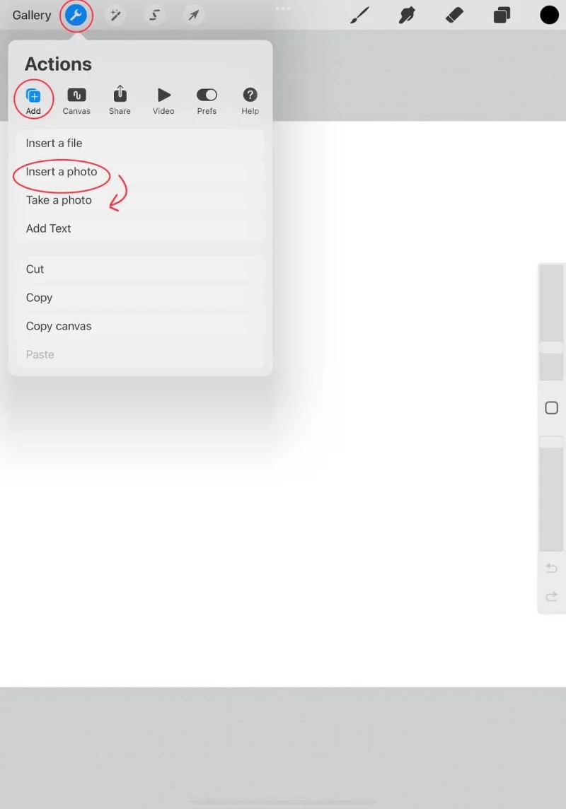 Instruções para usar o Procreate para iniciantes