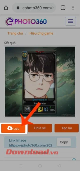 Instruções para criar um avatar com quadro de desafio de League of Legends