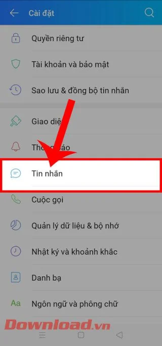 Petunjuk untuk memulihkan pesan yang dihapus di Zalo