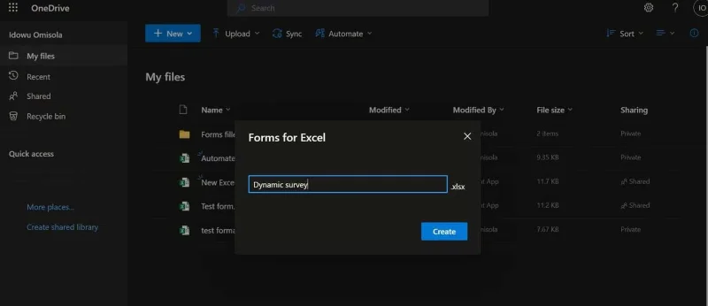 Microsoft Forms の回答を Excel と同期する方法
