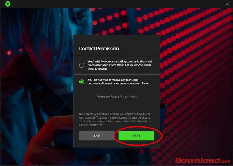 使用 Razer Surround 模拟耳机 7.1 声音的说明