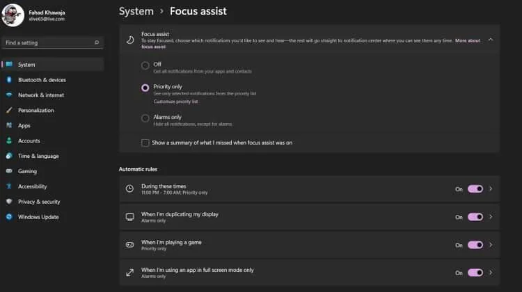 نحوه استفاده از Focus Assist در ویندوز 11
