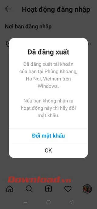 Petunjuk untuk keluar dari akun Instagram dari jarak jauh