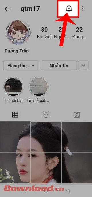 Petunjuk untuk mengaktifkan notifikasi streaming langsung di Instagram
