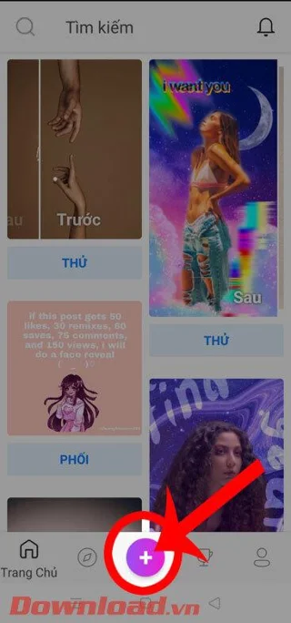 Instruções para excluir texto em fotos usando PicsArt