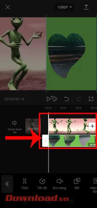 Petunjuk menggabungkan 2 video yang berjalan paralel di CapCut