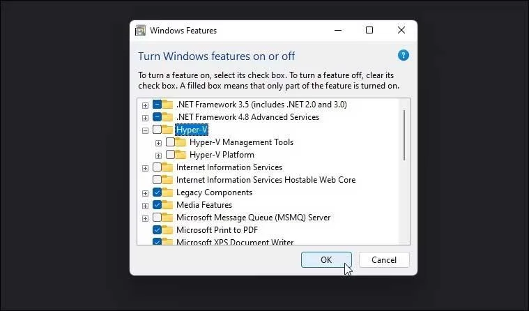 How to disable or remove Hyper-V in Windows 11