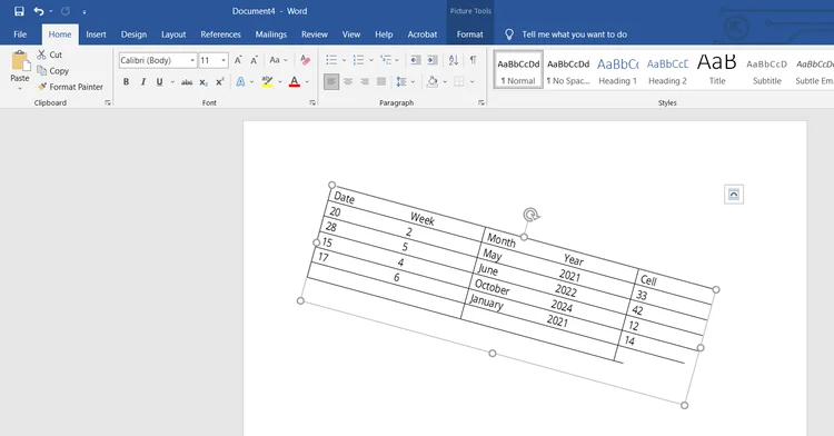 Cara memutar tabel di Microsoft Word