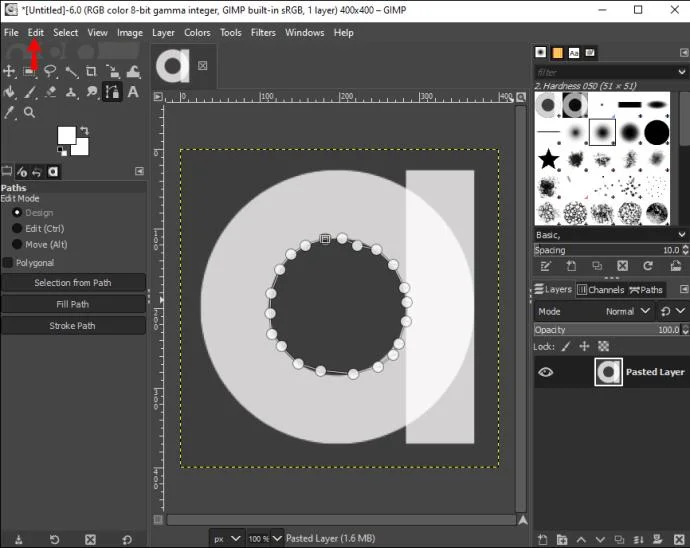 نحوه برش تصویر در GIMP