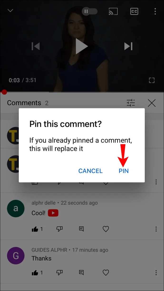 Come bloccare un commento su YouTube