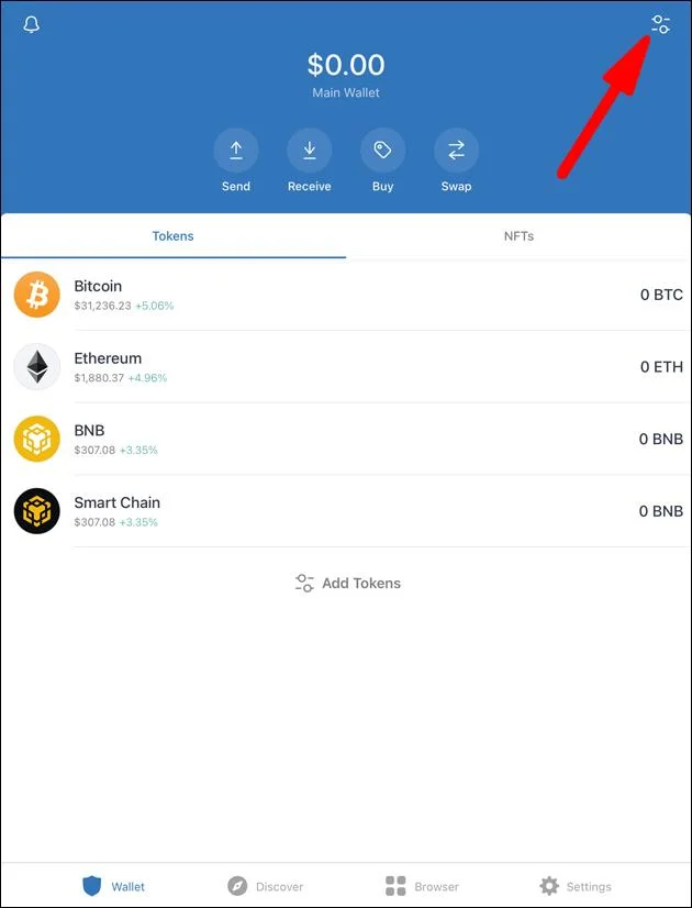چگونه یک توکن سفارشی به کیف پول اعتماد اضافه کنیم
