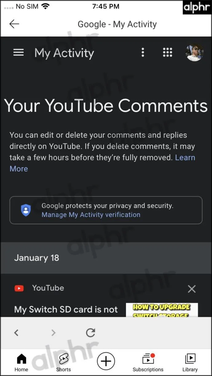 Come visualizzare la cronologia dei commenti di YouTube