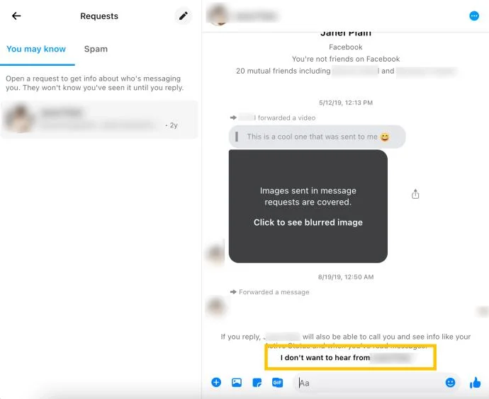 Facebookメッセンジャーでメッセージリクエストを表示する方法