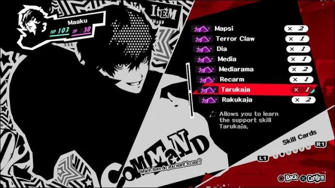 نحوه استفاده از کارت مهارت در Persona 5