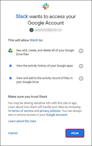 نحوه اتصال Google Drive به Slack