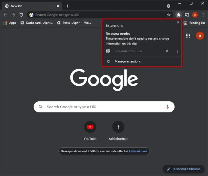 Como fixar extensões na barra do Chrome
