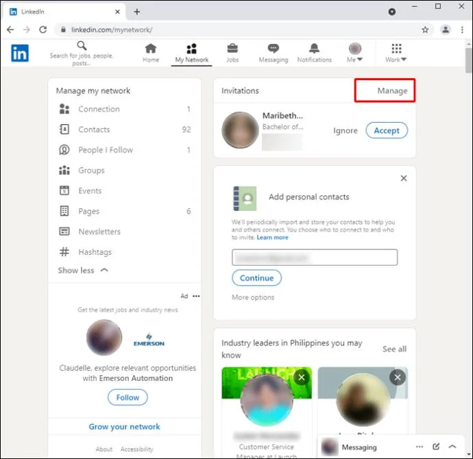 نحوه مشاهده اتصالات معلق در لینکدین