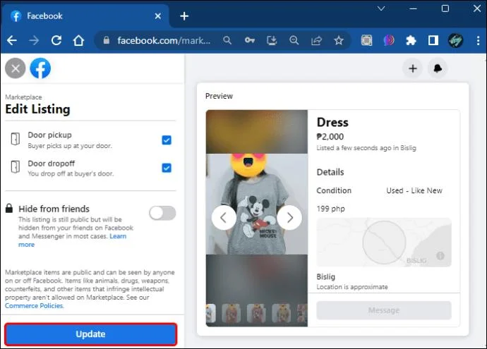 Moet u verwijderen en opnieuw aanbieden op Facebook Marketplace?  Misschien