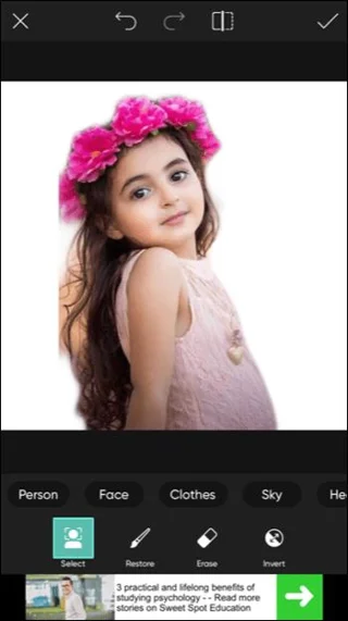 نحوه حذف پس زمینه در Picsart