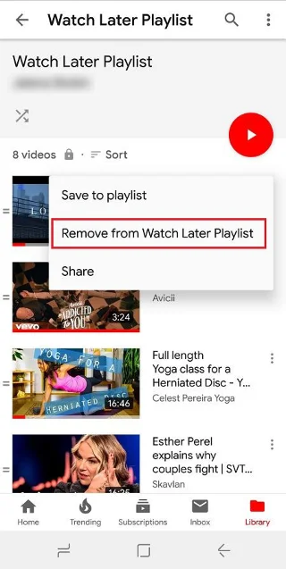 Como excluir todos os vídeos de assistir mais tarde no YouTube
