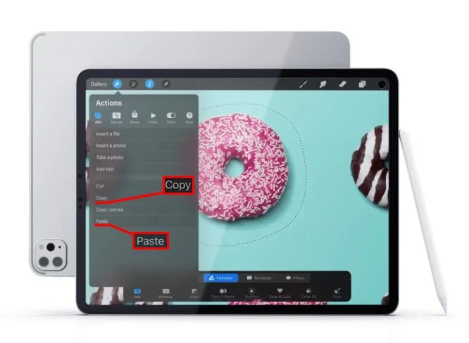 نحوه کپی و چسباندن در Procreate