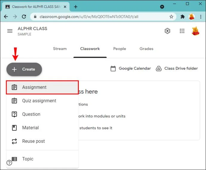 نحوه ایجاد یک تکلیف در Google Classroom
