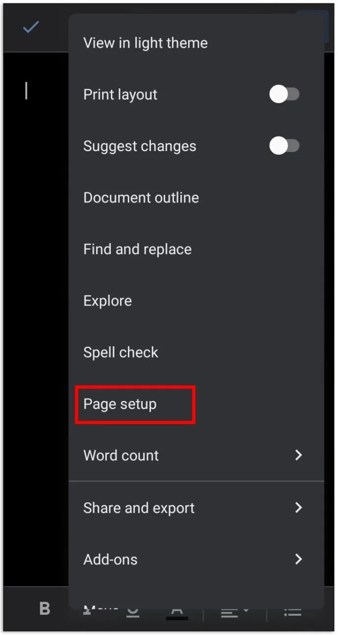 Jak zrobić krajobraz tylko jednej strony w Dokumentach Google