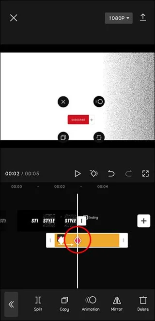 Ajuster l'autocollant dans CapCut