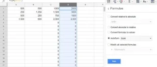 نحوه اعمال فرمول ها برای کل ستون ها در Google Sheets