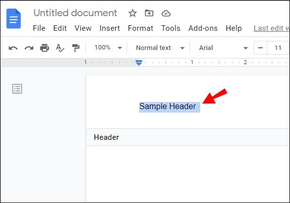 Jak usunąć nagłówek z Dokumentów Google
